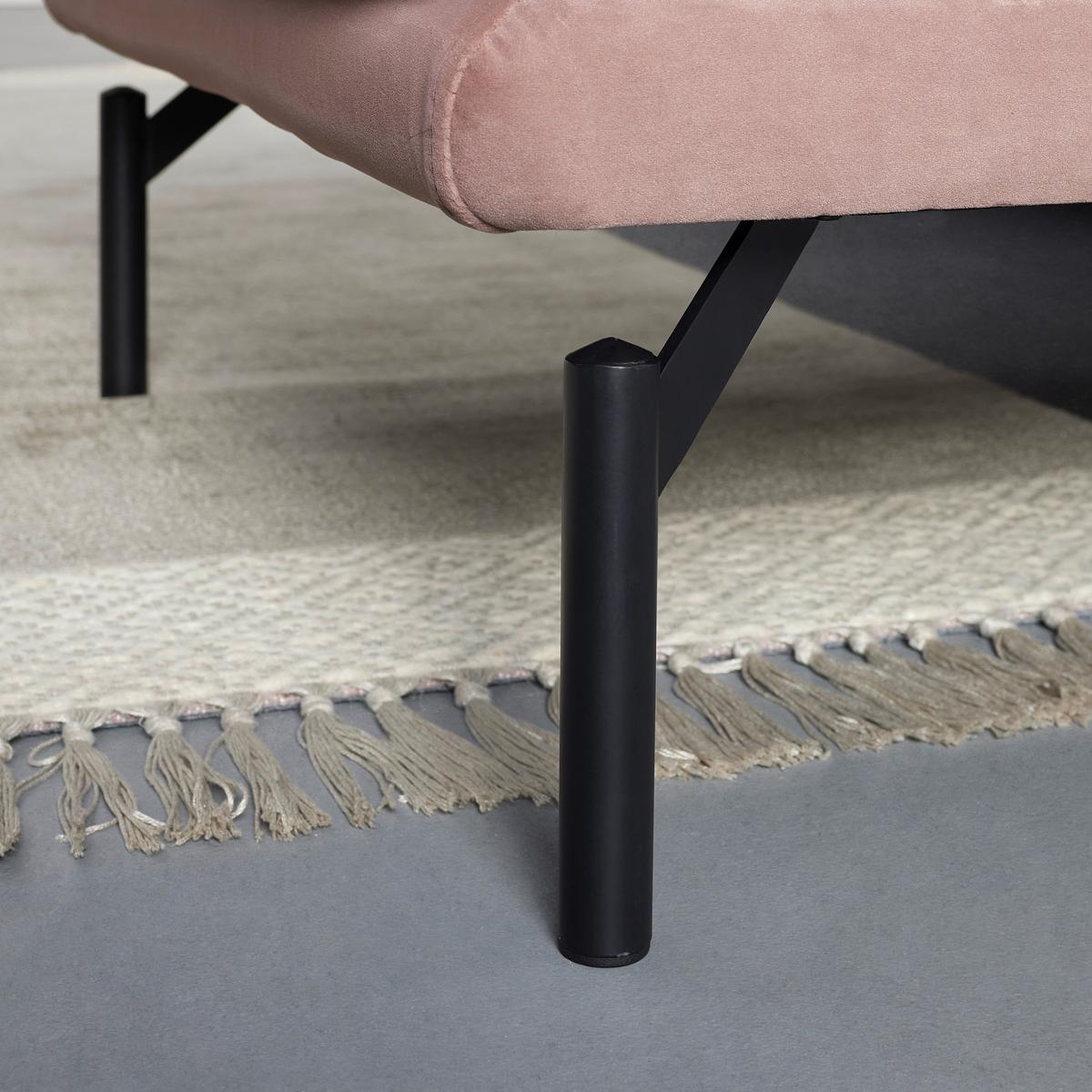 Kutna Garnitura Rosa - ružičasta/crna, Moderno, tekstil/metal (226/84/163cm) - Bessagi Home