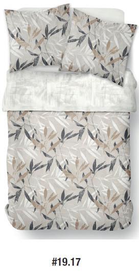 Ágyneműhuzat-garnitúra 3 Részes Beige Leaves - világosbarna, textil (140/200cm)