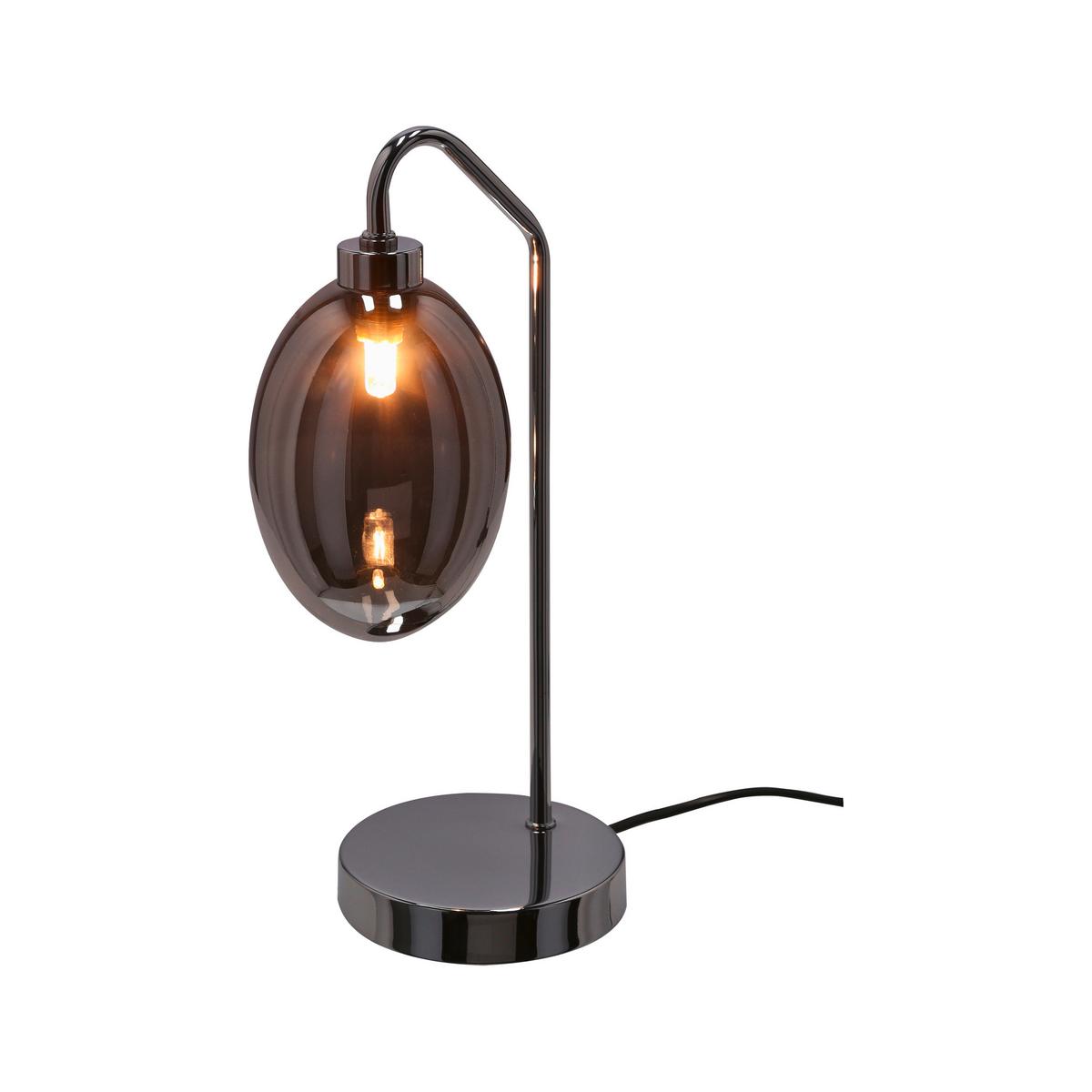 Stolna Svjetiljka Lukka - boje oplemenjenog čelika/boje kroma, Design, staklo/metal (13/16/36cm)