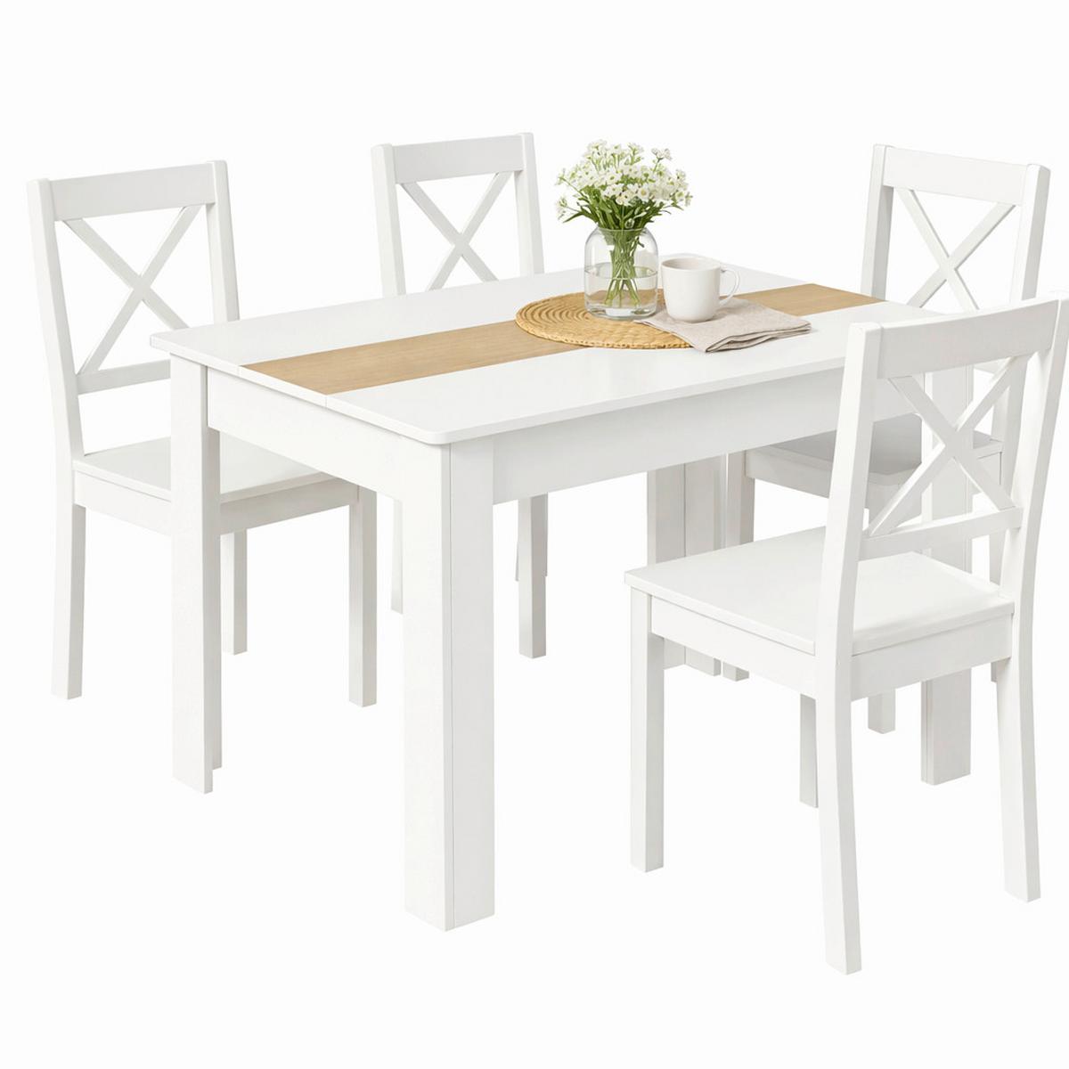 Esstisch Vcm Esstisch "disalo" 115x80 - Honigeiche/Weiss, Modern, Holzwerkstoff (115/80/75cm) - MID.YOU