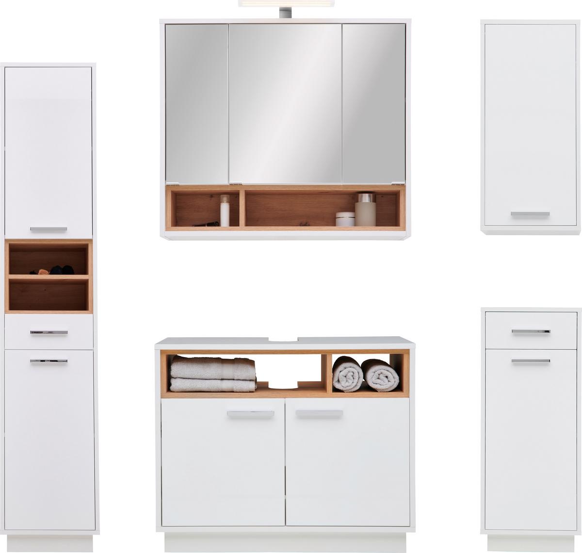 Bază pentru lavoar Milano - alb, Modern, material pe bază de lemn (80/64/40cm)