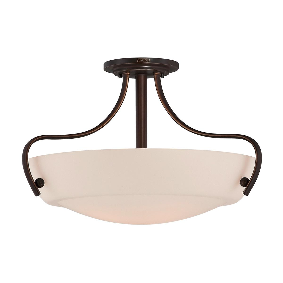 Stropna Svjetiljka Chantilly - brončane boje/tamno smeđa, Natur, staklo/metal (45.7/30.5cm) - Elstead Lighting