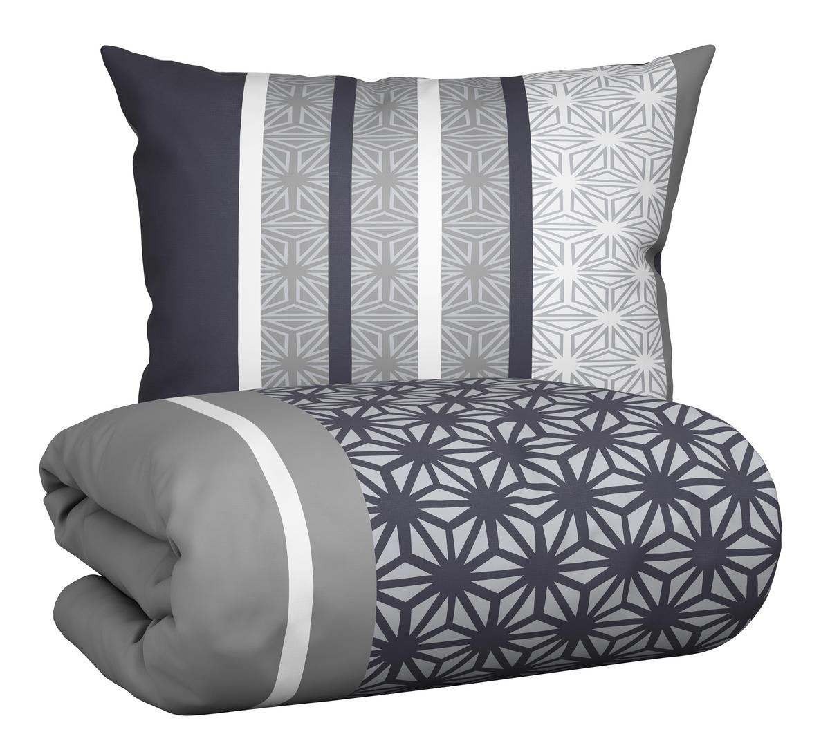 Ágyneműhuzat-garnitúra Sara Kétszemélyes - szürke, textil (200/220cm) - Based