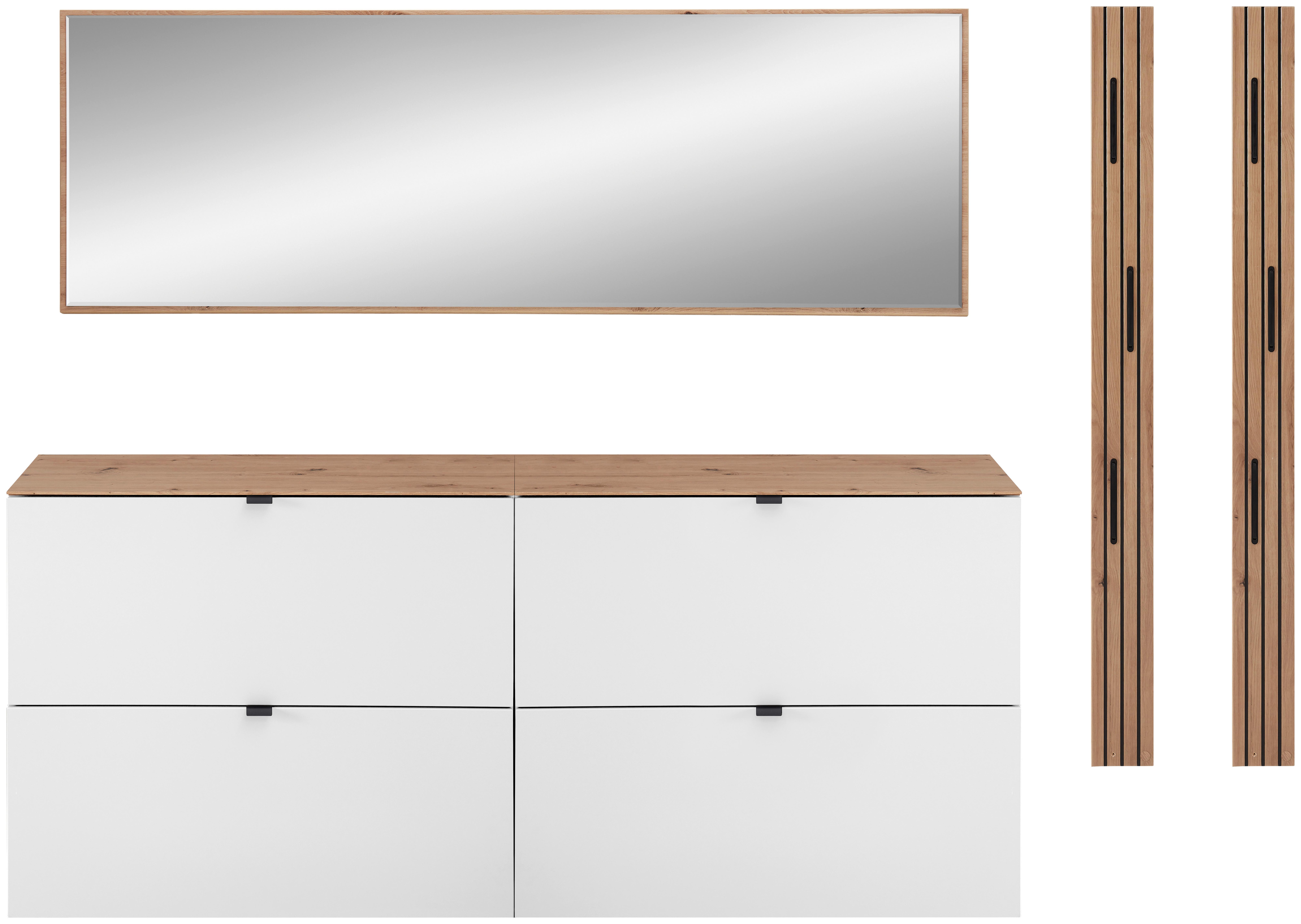 PRZEDPOKÓJ DIANA - biały/dąb artisan, Design, materiał drewnopochodny (255/179/37cm) - Voleo