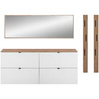 PRZEDPOKÓJ DIANA - biały/dąb artisan, Design, materiał drewnopochodny (255/179/37cm) - Voleo