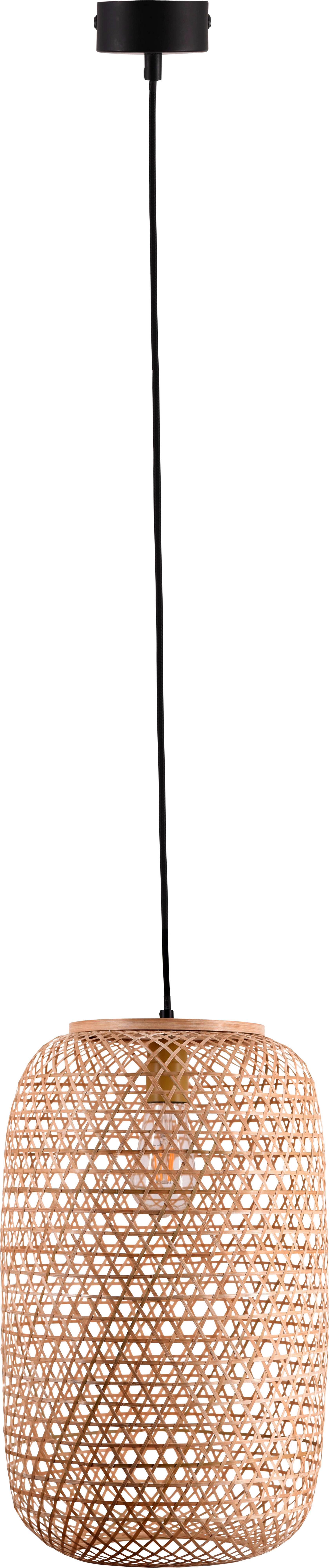 LAMPA WISZĄCA ILZ II - kolor naturalny, Design, tworzywo sztuczne/materiały naturalne (31/135cm) - Novel