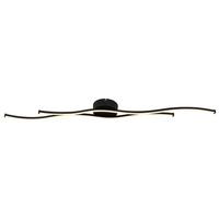Led Stropna Svjetiljka Opal , Crna Boja - crna/opalna, Design, metal/plastika (110,4/13/5,6cm) - Globo