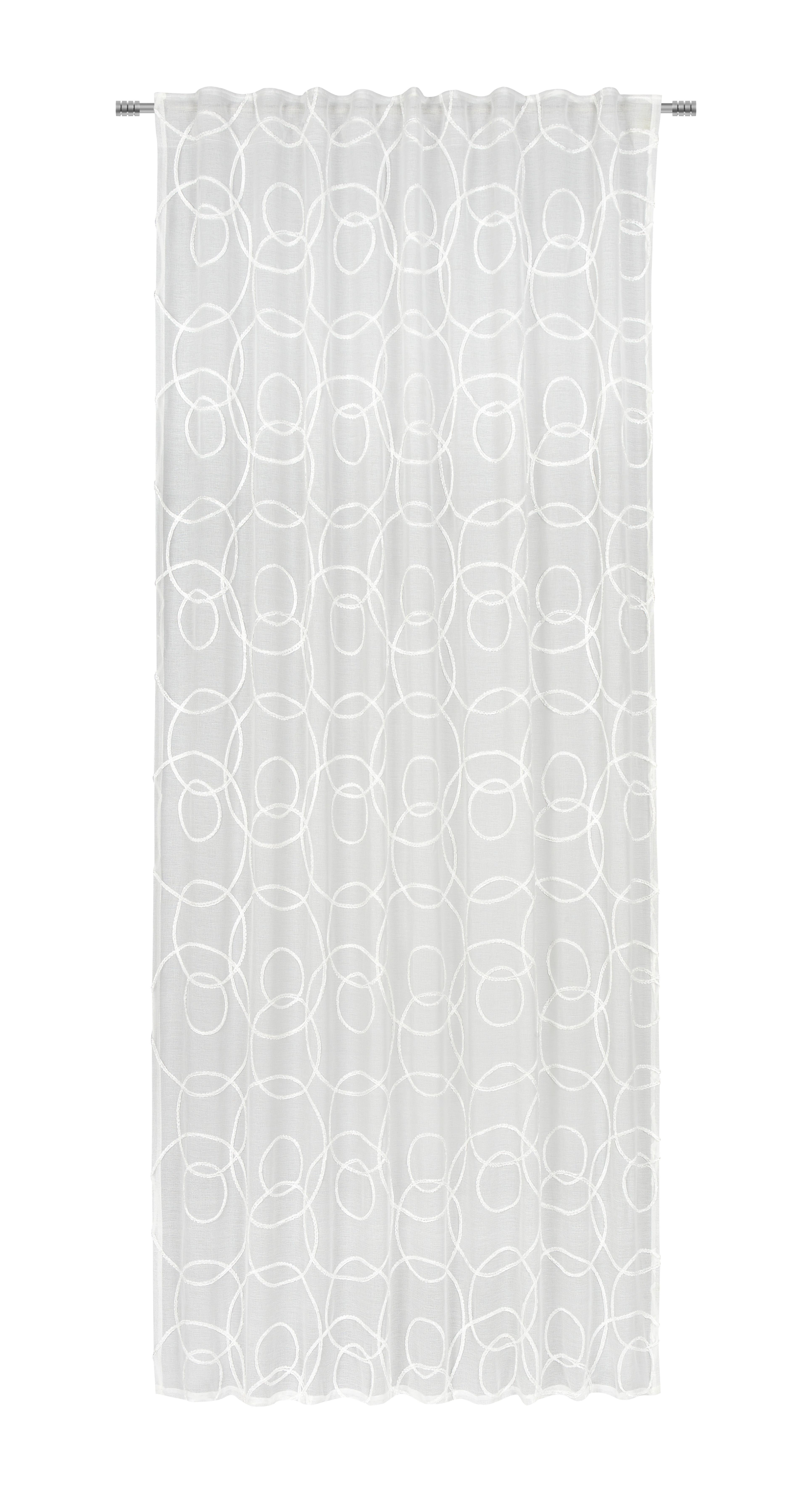 Fertigvorhang Circle ca. 135/245cm - Weiss, Konventionell, Textil (135/245cm) - Modern Living