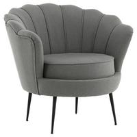 Sessel Calais ca. 83x76 cm Grau - Schwarz/Grau, Design, Textil/Metall (83/76/77cm) - Livetastic