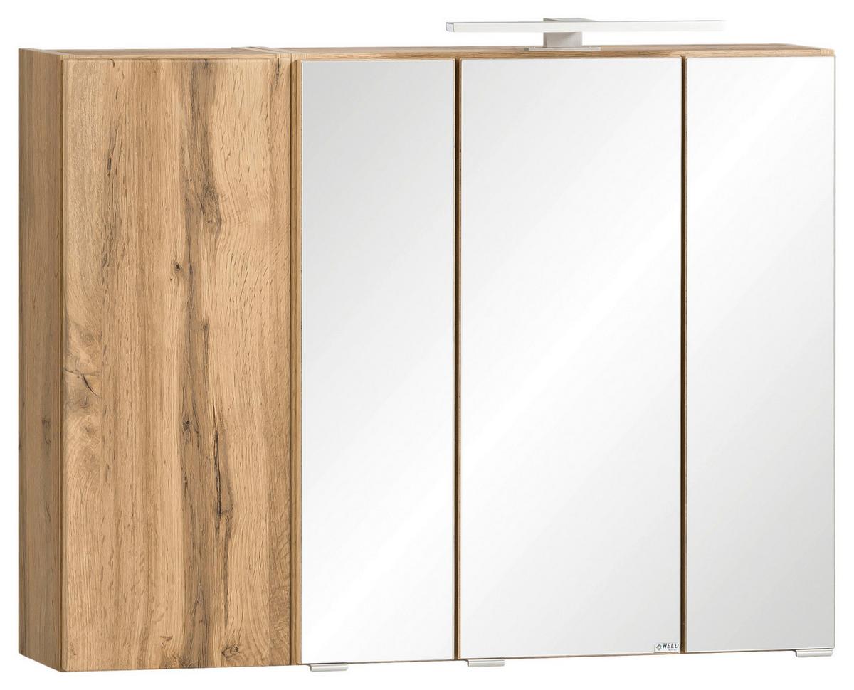 Spiegelschrank Varese ca. 85x64 cm Wotan Eiche Dekor - MODERN, Glas/Holzwerkstoff (85/64/20cm) - Held
