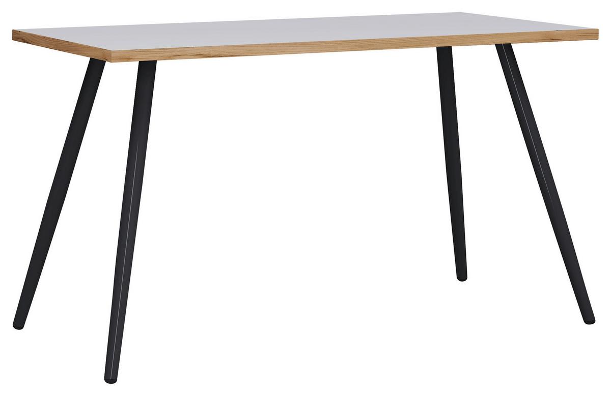 SCHREIBTISCH SALIA T50 - Honigeiche/Weiss, Design, Holzwerkstoff/Metall (110/50/70cm) - MID.YOU