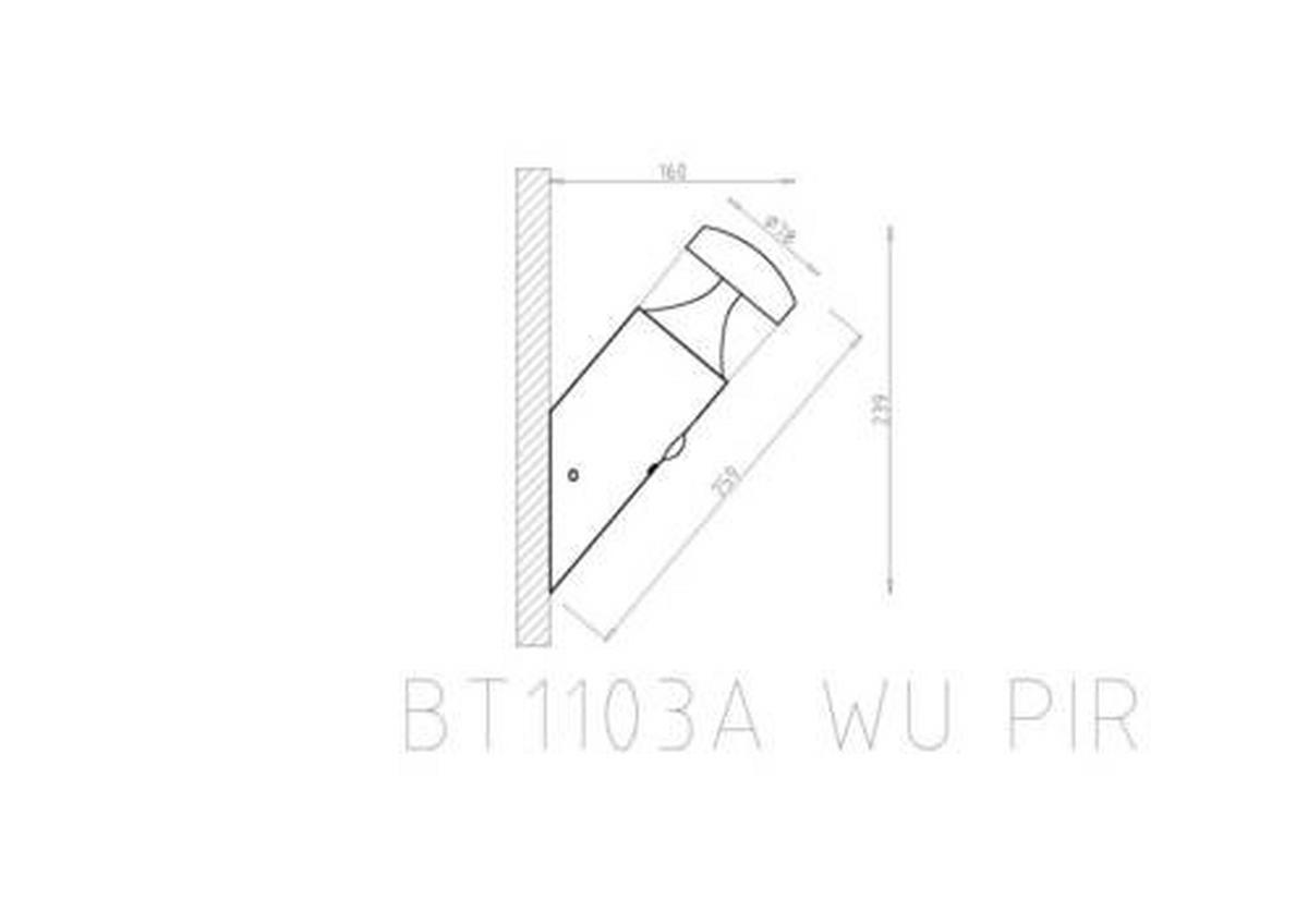 LED-Außenleuchte Fosca max. 7 Watt - Klar, Basics, Kunststoff/Metall (8/24cm) - Globo