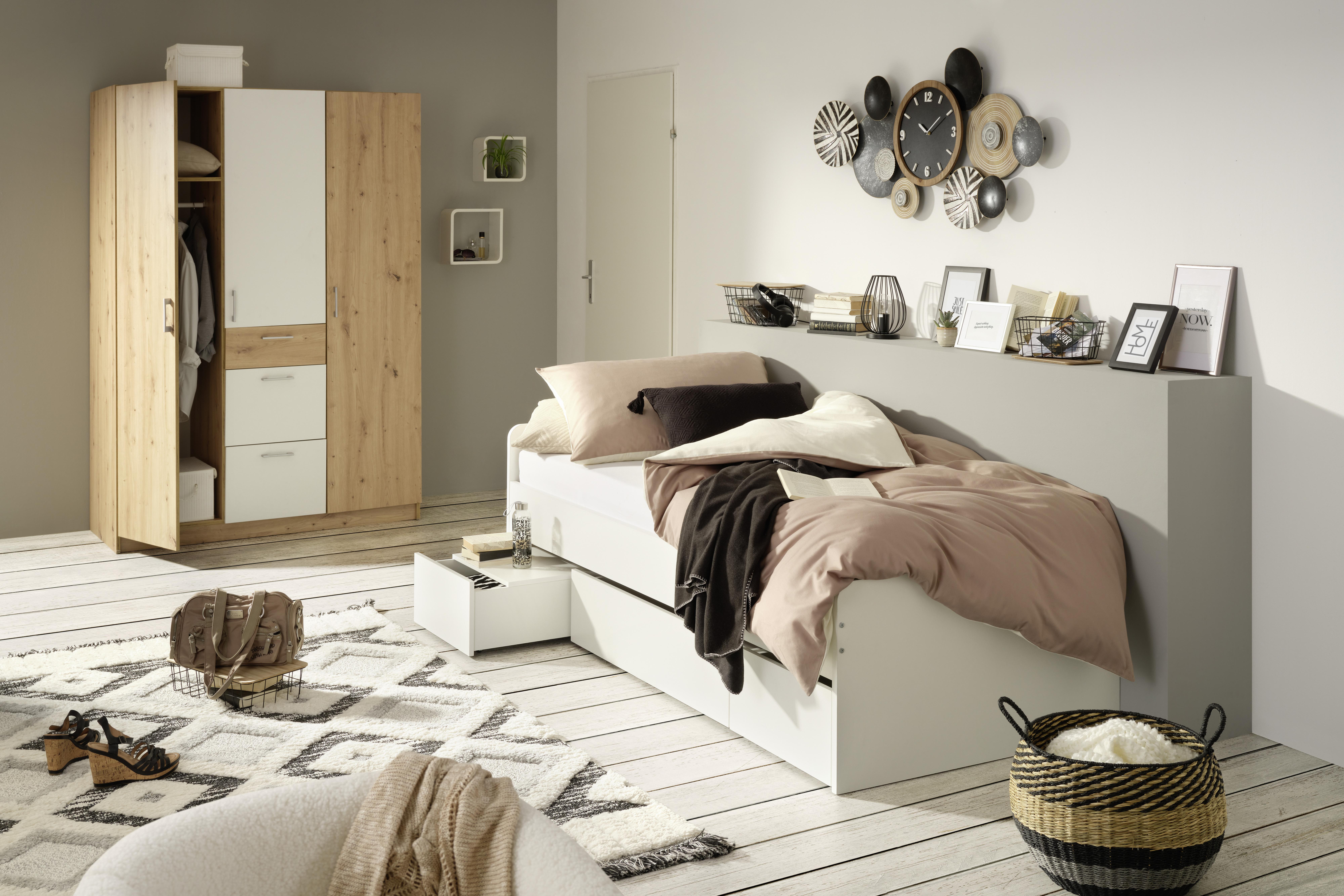 Ifjúsági Ágykeret Fehér Dirk - fehér, Konventionell (94/60/204cm) - Best Price