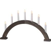 Led-dekoleuchte 230-37 Kerzenständer - Weiss/Braun, Basics, Holz/Kunststoff (57/6/34cm) - Eglo
