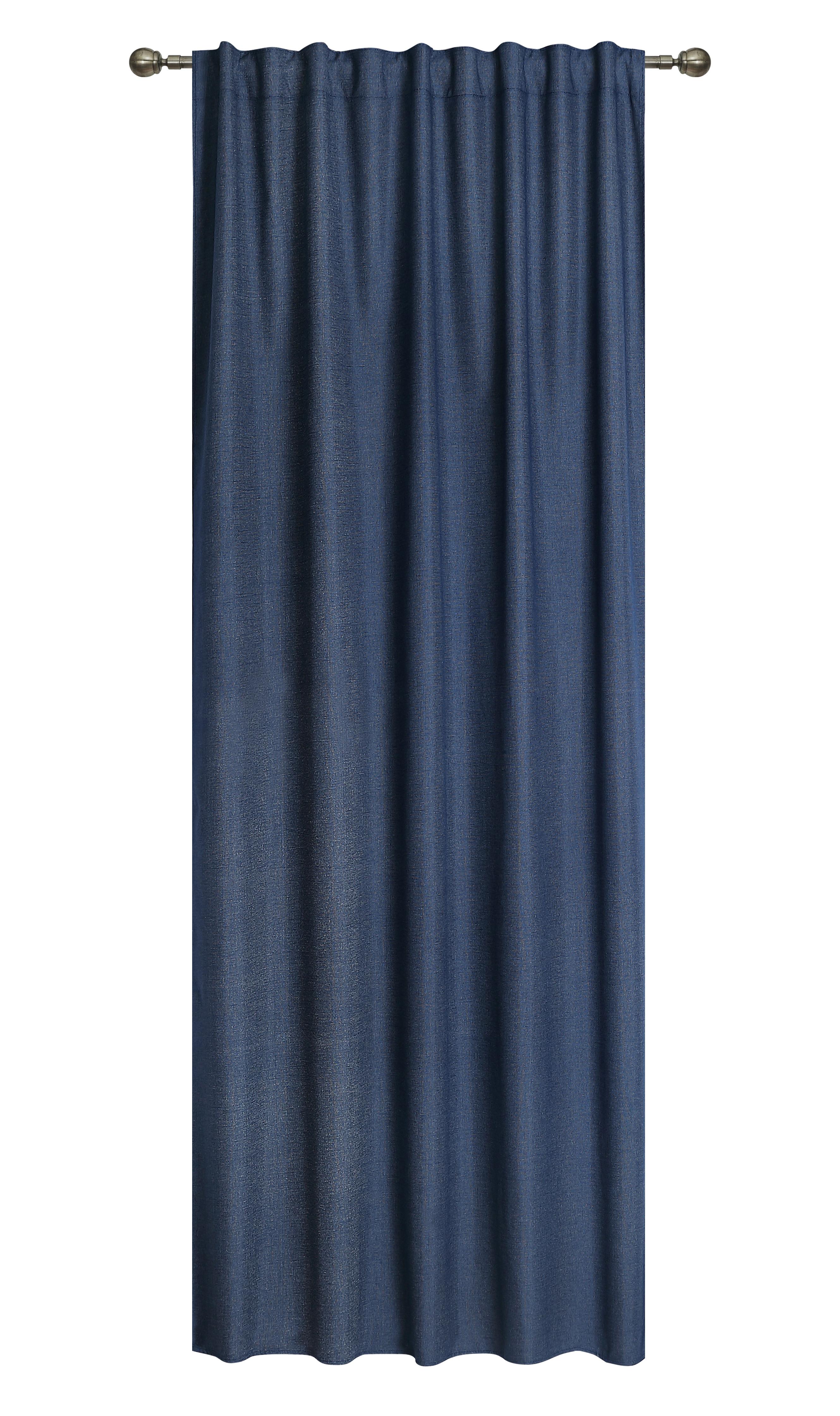 Készfüggöny Struktur 137/245 - kék, Basics, textil (137/245cm)