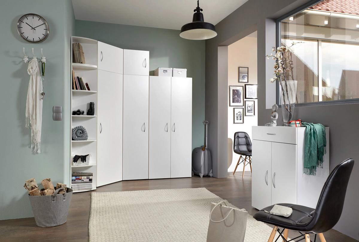 SZAFKA UNIWERSALNA MULTIRAUMKONZEPT - biały/kolor aluminiowy, Basics, materiał drewnopochodny/tworzywo sztuczne (70/185/40cm) - Xora