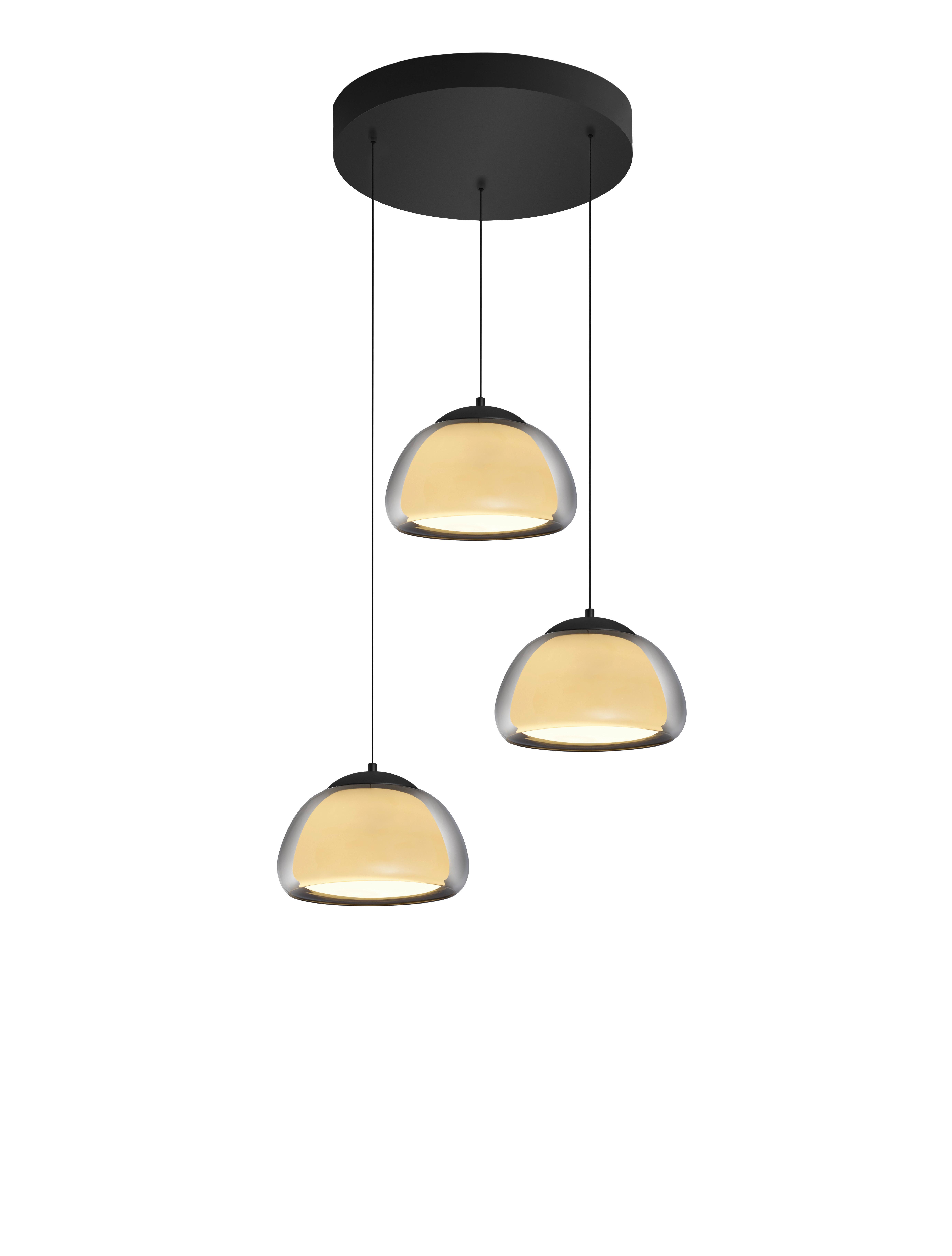 LAMPA ZWIESZANA LED 20637/3-06 LUXXO - czarny, Design, metal (54,5cm) - Hell