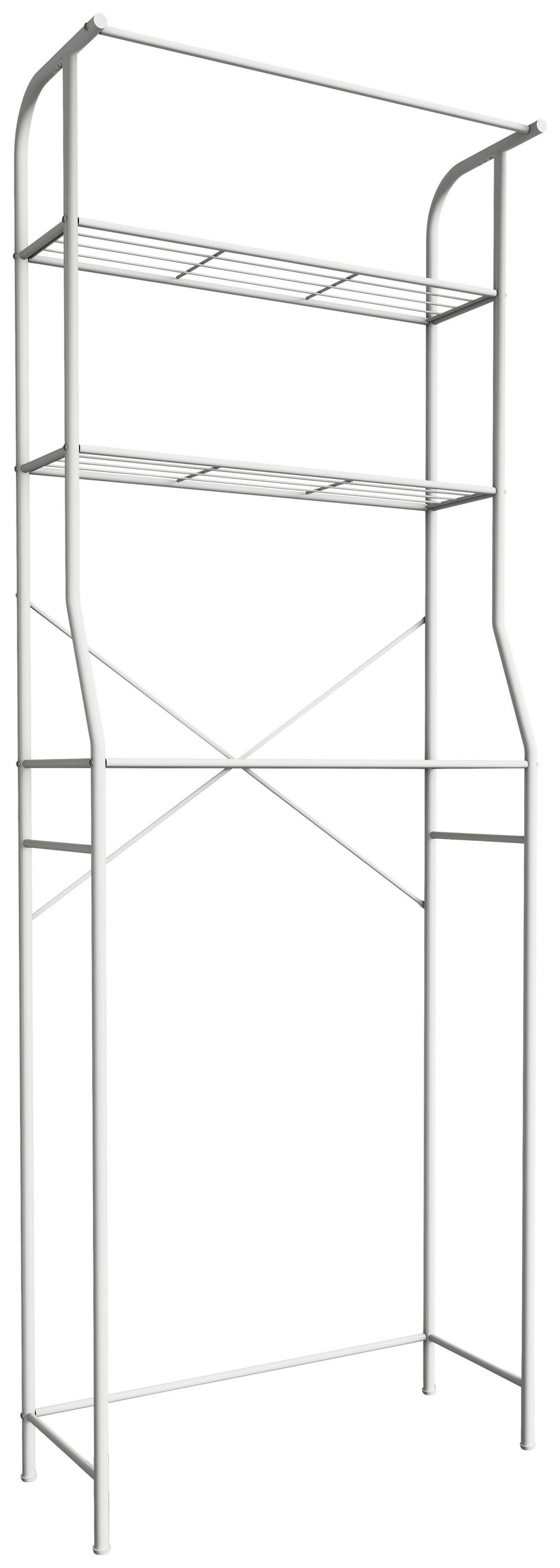 Omarica Za Pralni Stroj Tubas L, Bela - črna/bela, Moderno, kovina/umetna masa (60/167/24cm) - MID.YOU