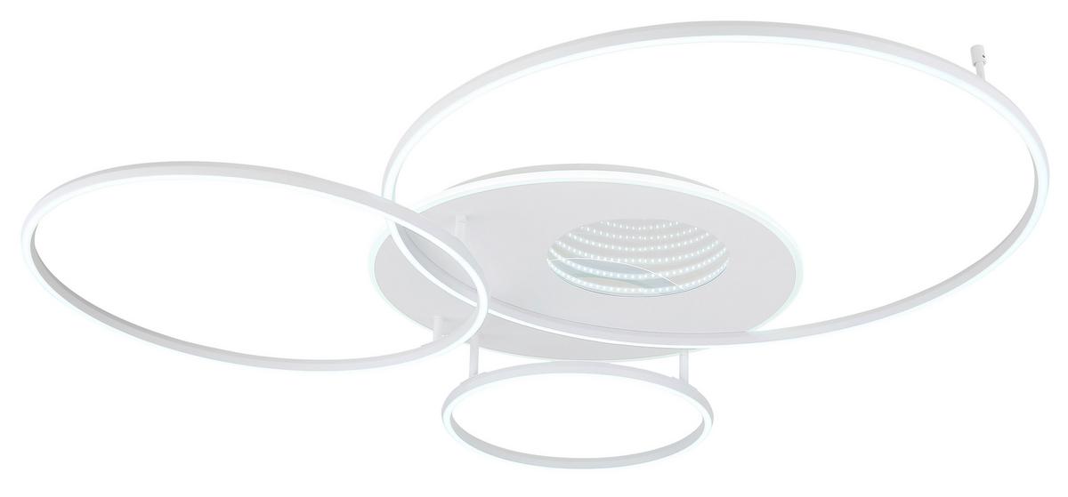 Led Stropna Svjetiljka Invertina - bijela, Design, metal/plastika (126,4/105,3/13cm) - Globo