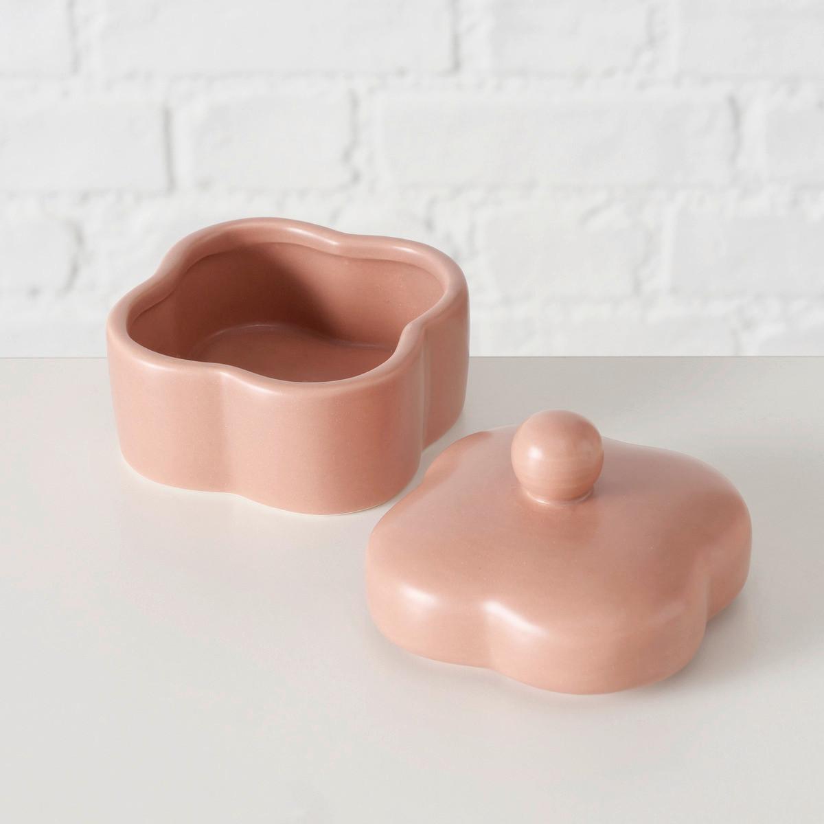 Dekor Doboz Splendy I - világos rózsaszín, Modern, üveg/kerámia (8/9/8cm) - Modern Living