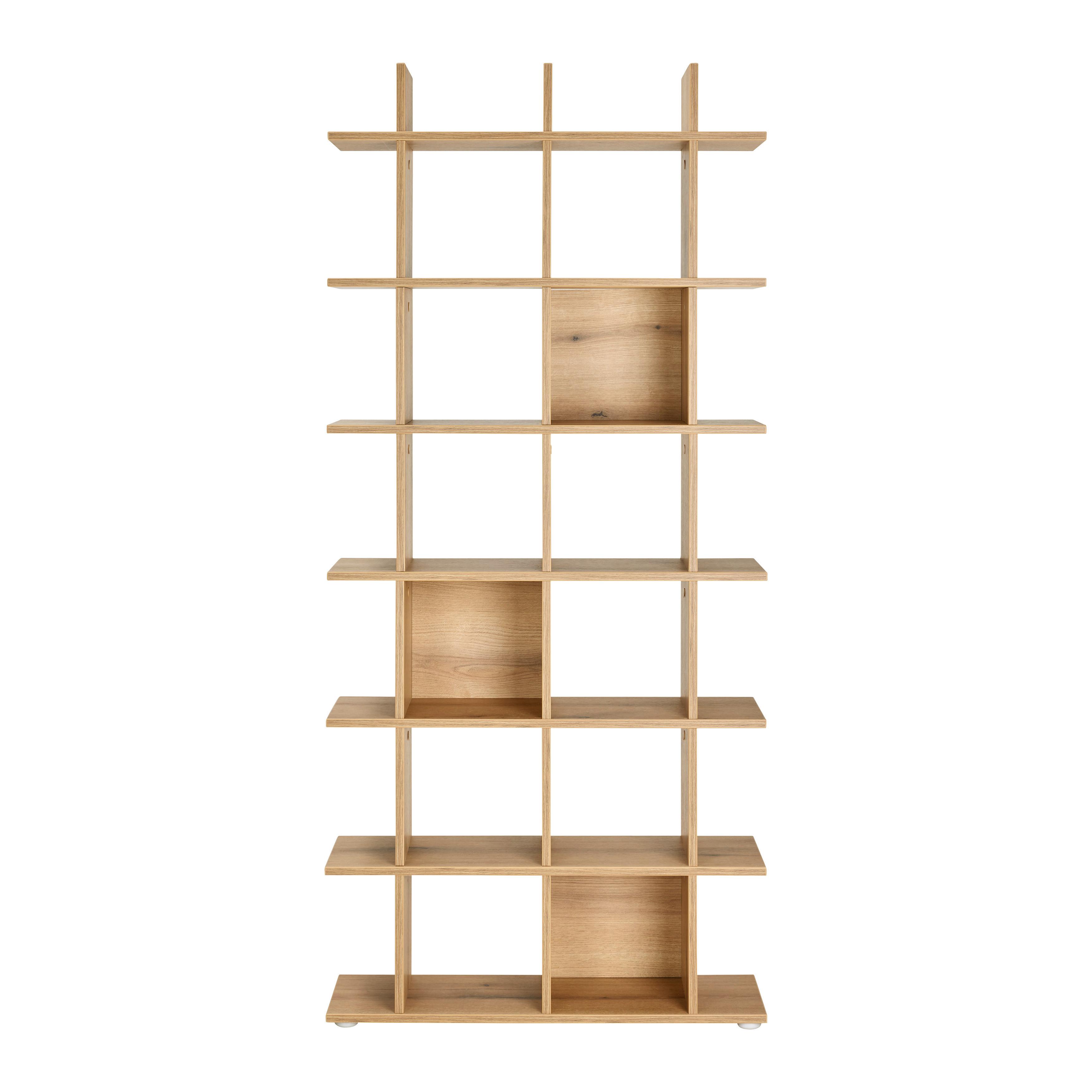 HYLLA OTTO PLUS -EXKLUSIV- - ekfärgad, Modern, trämaterial (79,8/175,2/25,5cm) - Mömax