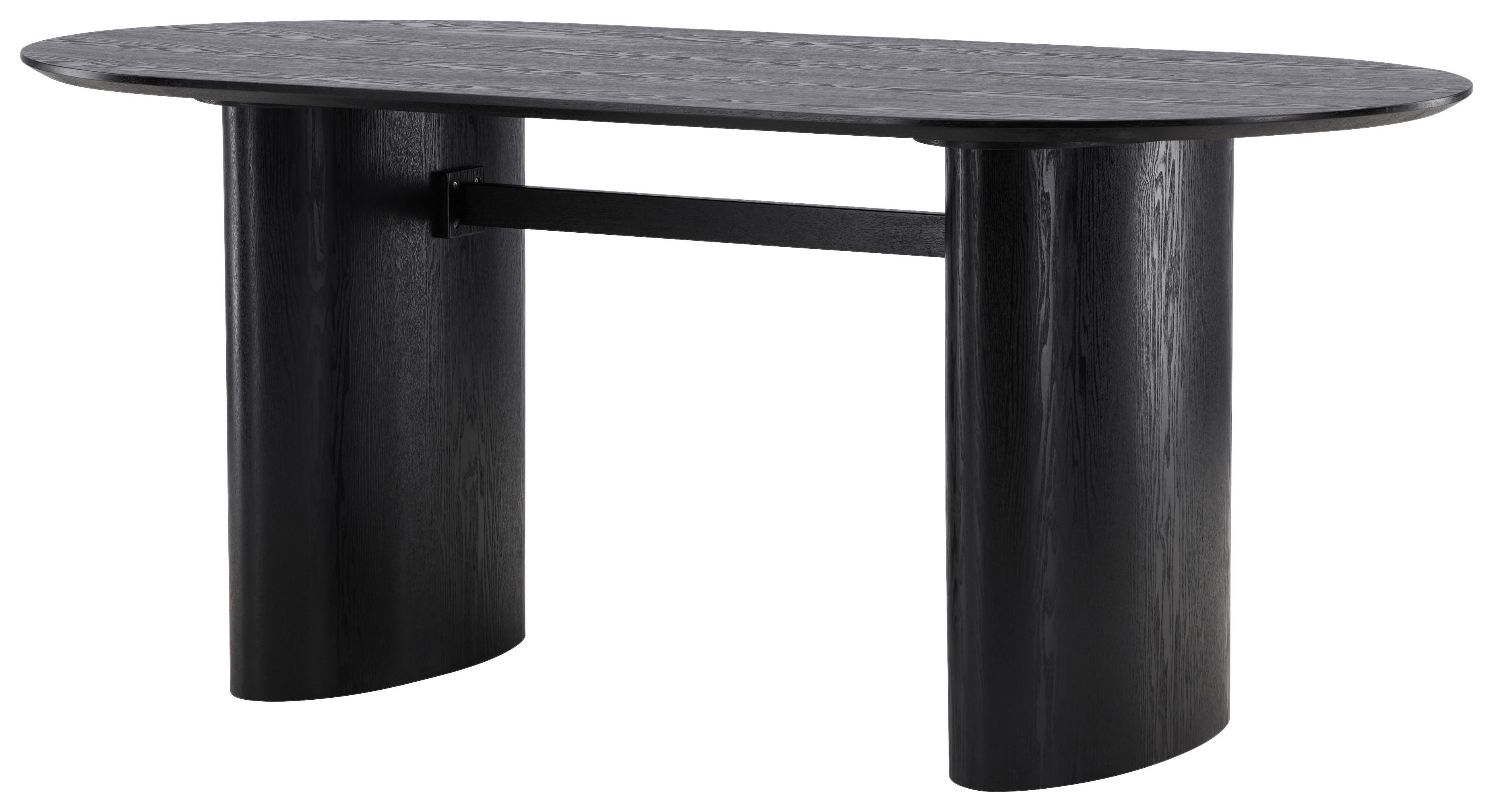 ESSTISCH ISOLDE - Schwarz, Design, Holzwerkstoff (180/90/75cm) - Livetastic