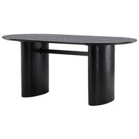 ESSTISCH ISOLDE - Schwarz, Design, Holzwerkstoff (180/90/75cm) - Livetastic