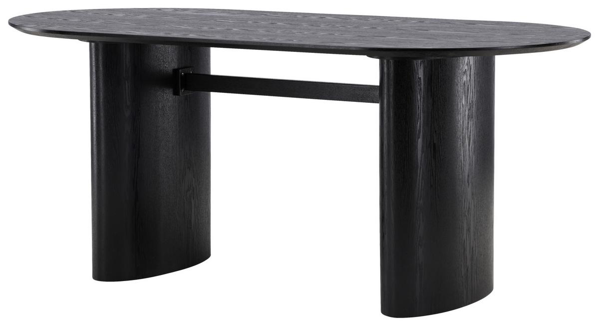 ESSTISCH ISOLDE - Schwarz, Design, Holzwerkstoff (180/90/75cm) - Livetastic