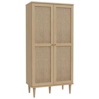 Ormar Calasetta - boje hrasta/zlatne boje, Natur, drvni materijal/metal (80,1/166,6/41,4cm) - Premium Living