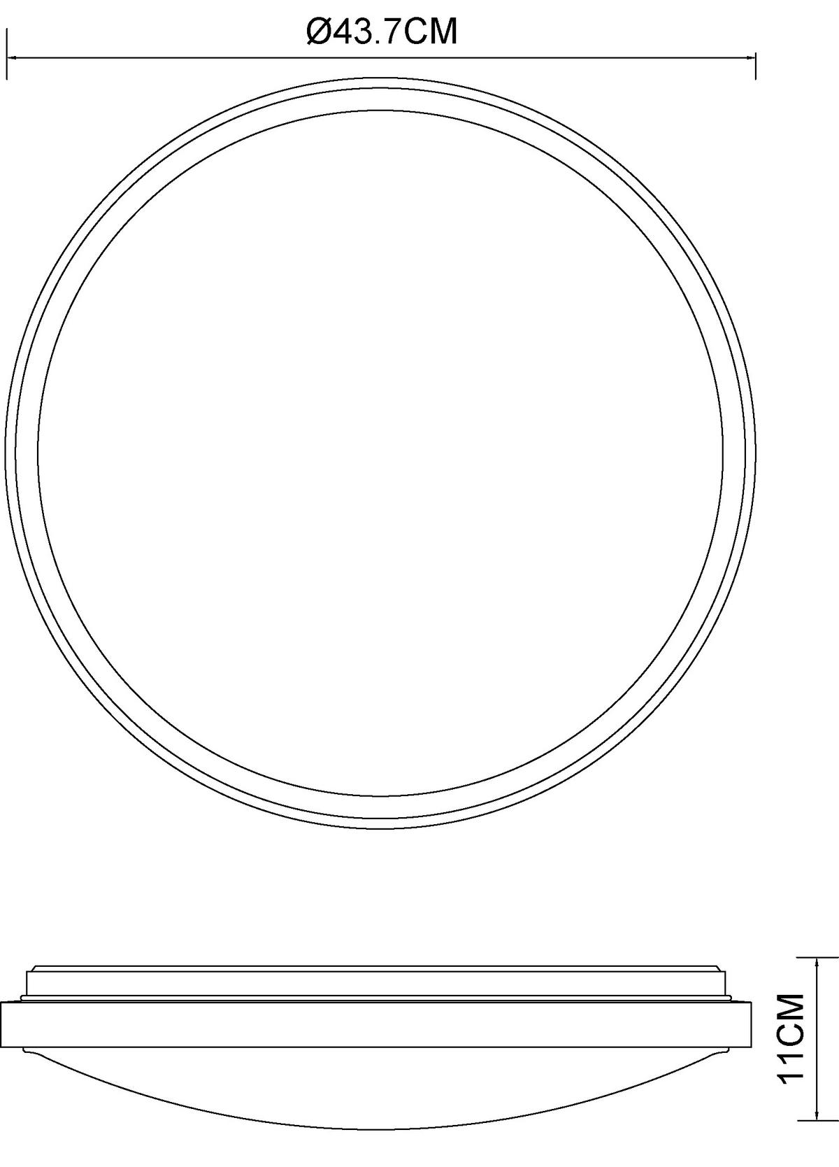 LAMPA SUFITOWA LED GRADEN - kolor ciemnego dębu/czarny, Design, tworzywo sztuczne/metal (43,7/11cm)