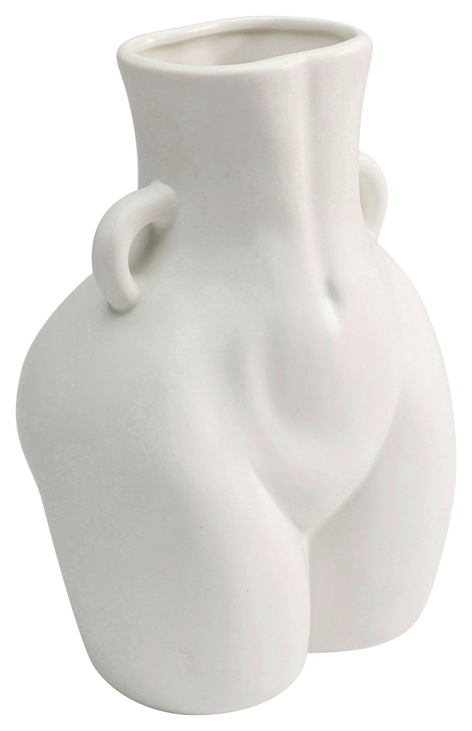 WAZON DONNA BIAŁY - biały, Design, ceramika (16/21/12cm) - Kare-Design
