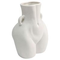 WAZON DONNA BIAŁY - biały, Design, ceramika (16/21/12cm) - Kare-Design