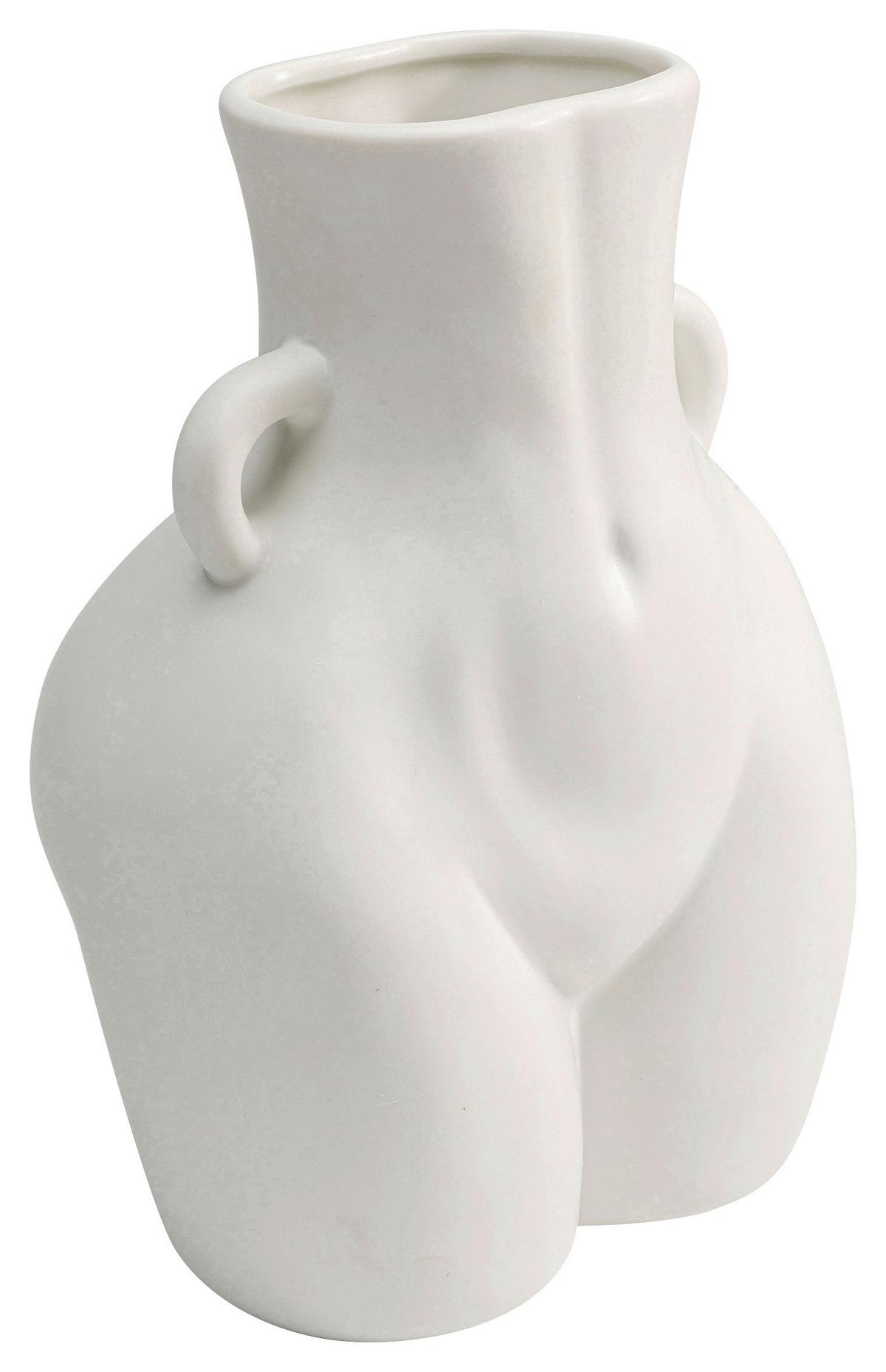 WAZON DONNA BIAŁY - biały, Design, ceramika (16/21/12cm) - Kare-Design