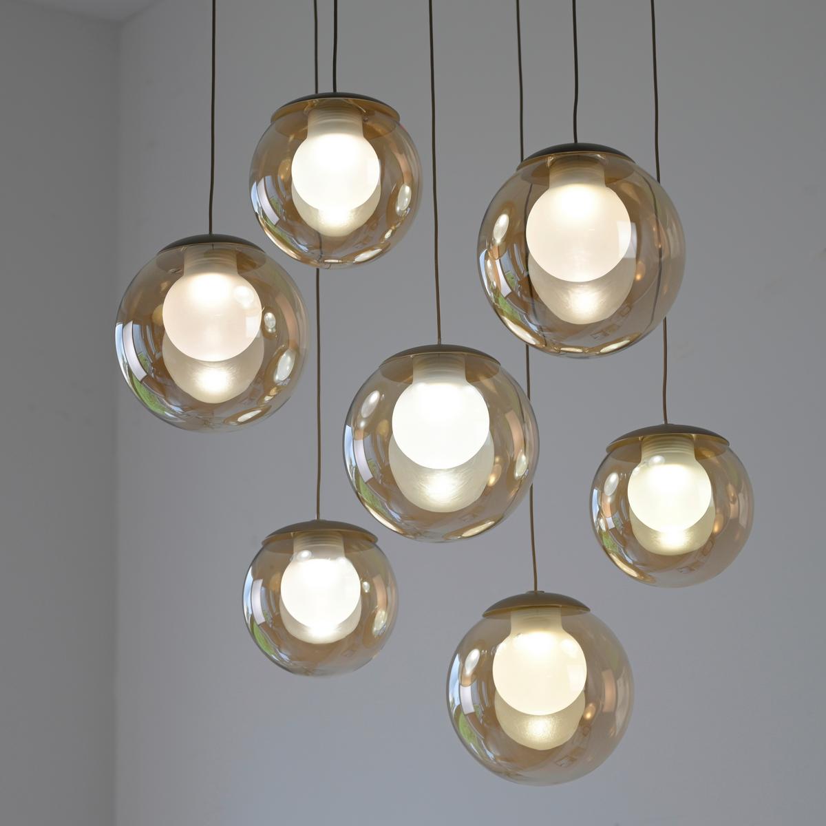 LAMPA WISZĄCA LED 2587-97 PURE POPUP - kolor brązu, Design, tworzywo sztuczne/metal (40/40/180cm) - Neuhaus PURE