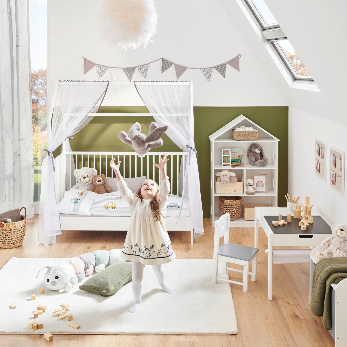 ŁÓŻKO SZCZEBELKOWE EMMA 1 - biały, Trend, drewno (144/75/161cm) - My Baby Lou