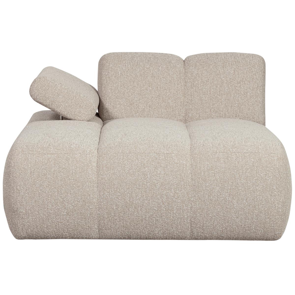 Sofaelement Mojo Beige B: 124cm - Beige/Schwarz, Design, Kunststoff/Textil (124/74/162cm) - Livetastic