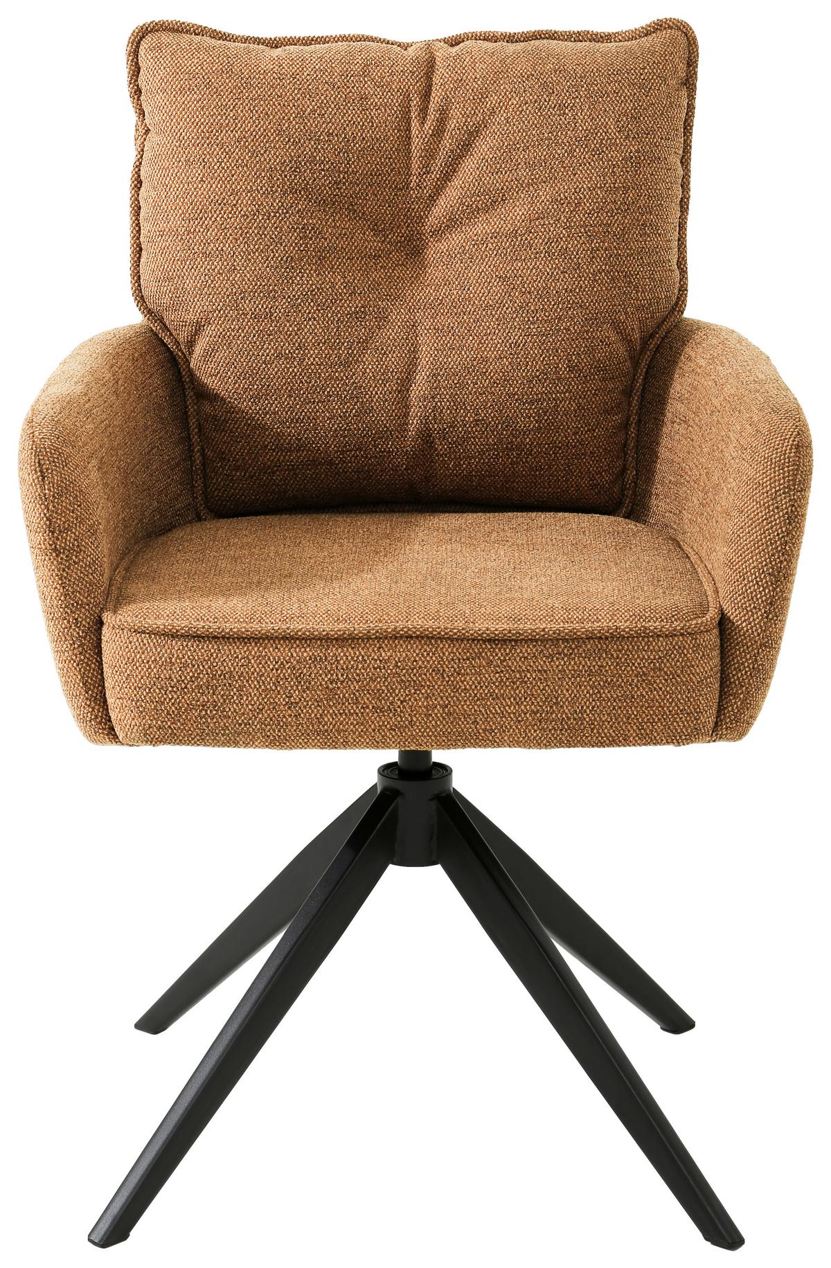 KRZESŁO Z PODŁOKIETNIKAMI BIG JOE -EXKLUSIV- - czarny/pomarańczowy, Design, metal/tkanina (61/90/67cm) - Novel