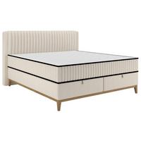 Bett Elena Creme ca. 160x200cm - Creme, KONVENTIONELL, Holz/Holzwerkstoff (160/200cm) - Sembella