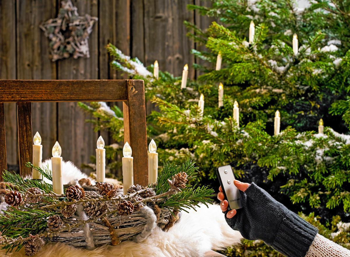 ZESTAW ŚWIEC LED 39700003SW - biały/przezroczysty, Konventionell, tworzywo sztuczne/metal (10,5l) - X-Mas