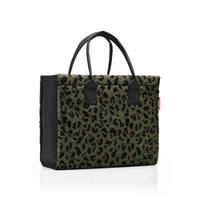 TORBA NA ZAKUPY DAILY SHOPPER TEDDY LEO OLIVE - ciemnozielony, Basics, tkanina (42/35/17cm) - Reisenthel