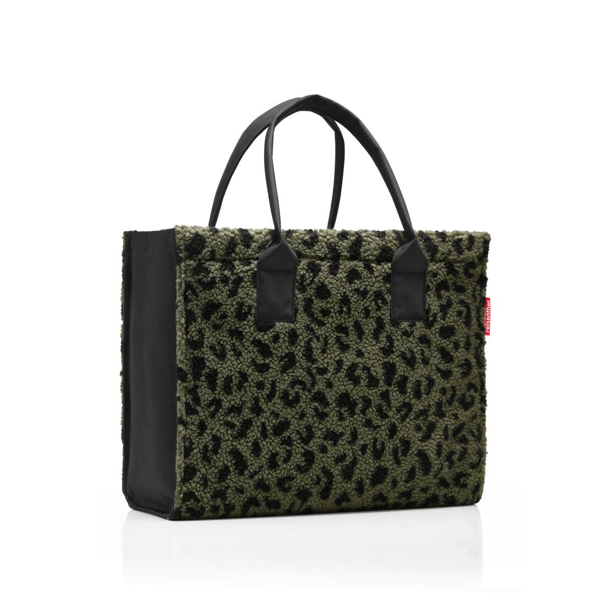 TORBA NA ZAKUPY DAILY SHOPPER TEDDY LEO OLIVE - ciemnozielony, Basics, tkanina (42/35/17cm) - Reisenthel