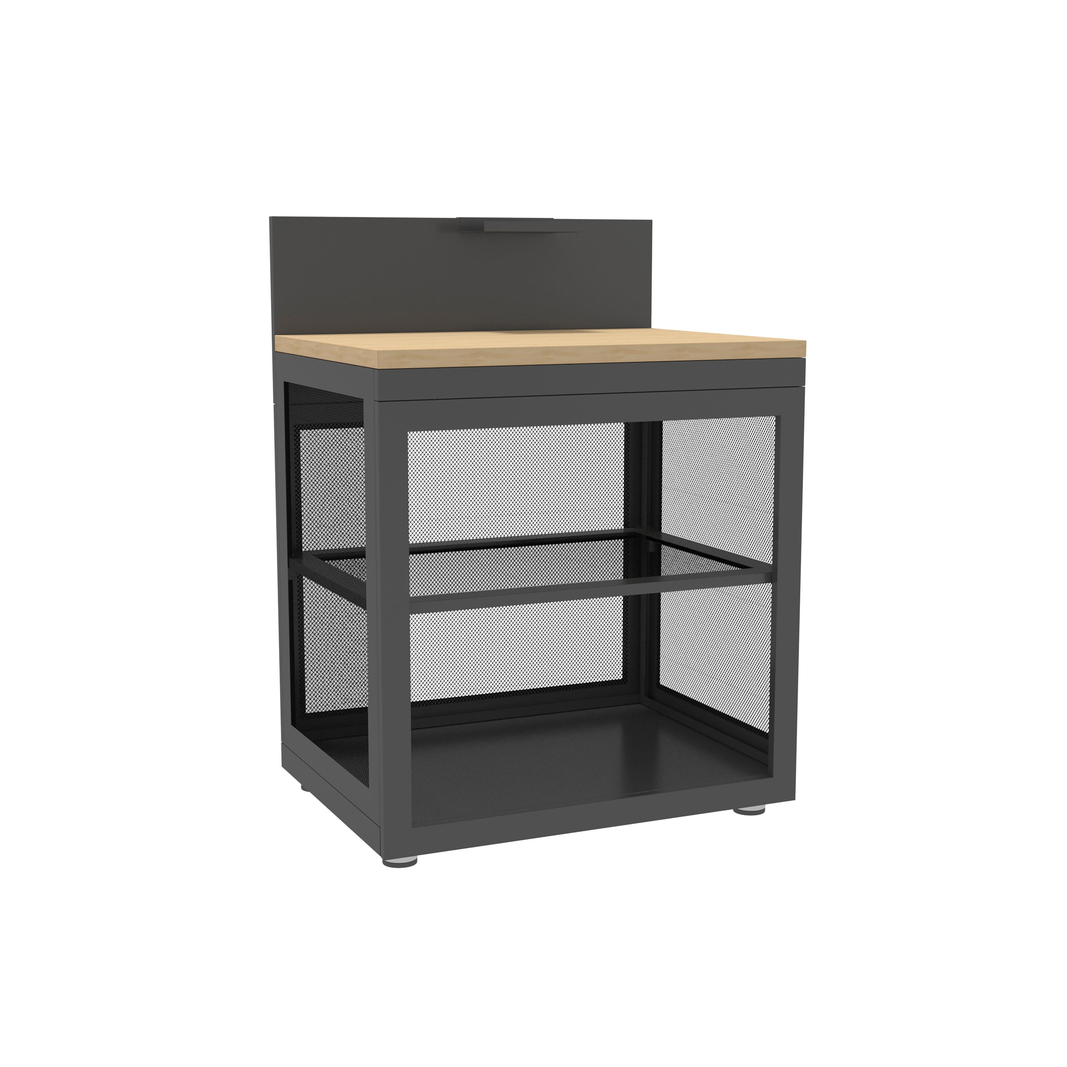 Outdoorküchenunterschank Origin Anthrazit - Anthrazit, Basics, Metall (80/110/60cm) - Gardenson