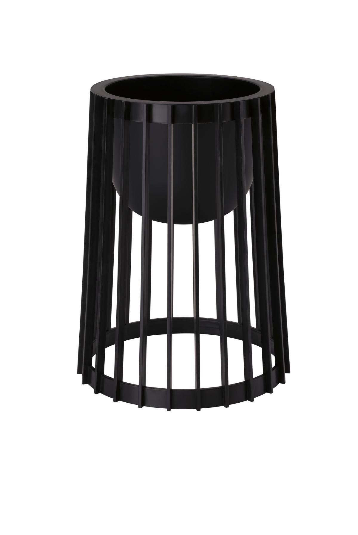 Übertopf Multivario Schwarz - Schwarz, MODERN, Kunststoff (24,0cm)