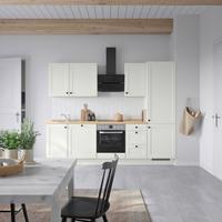 Küchenblock Cascada High m. Geräten Weiß - Eichefarben/Schwarz, MODERN, Holzwerkstoff/Metall (270cm) - Nobilia