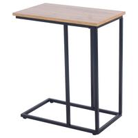 Masă auxiliară LUDWIG - culoare natur/negru, Modern, metal/material pe bază de lemn (30/59/50cm) - Modern Living