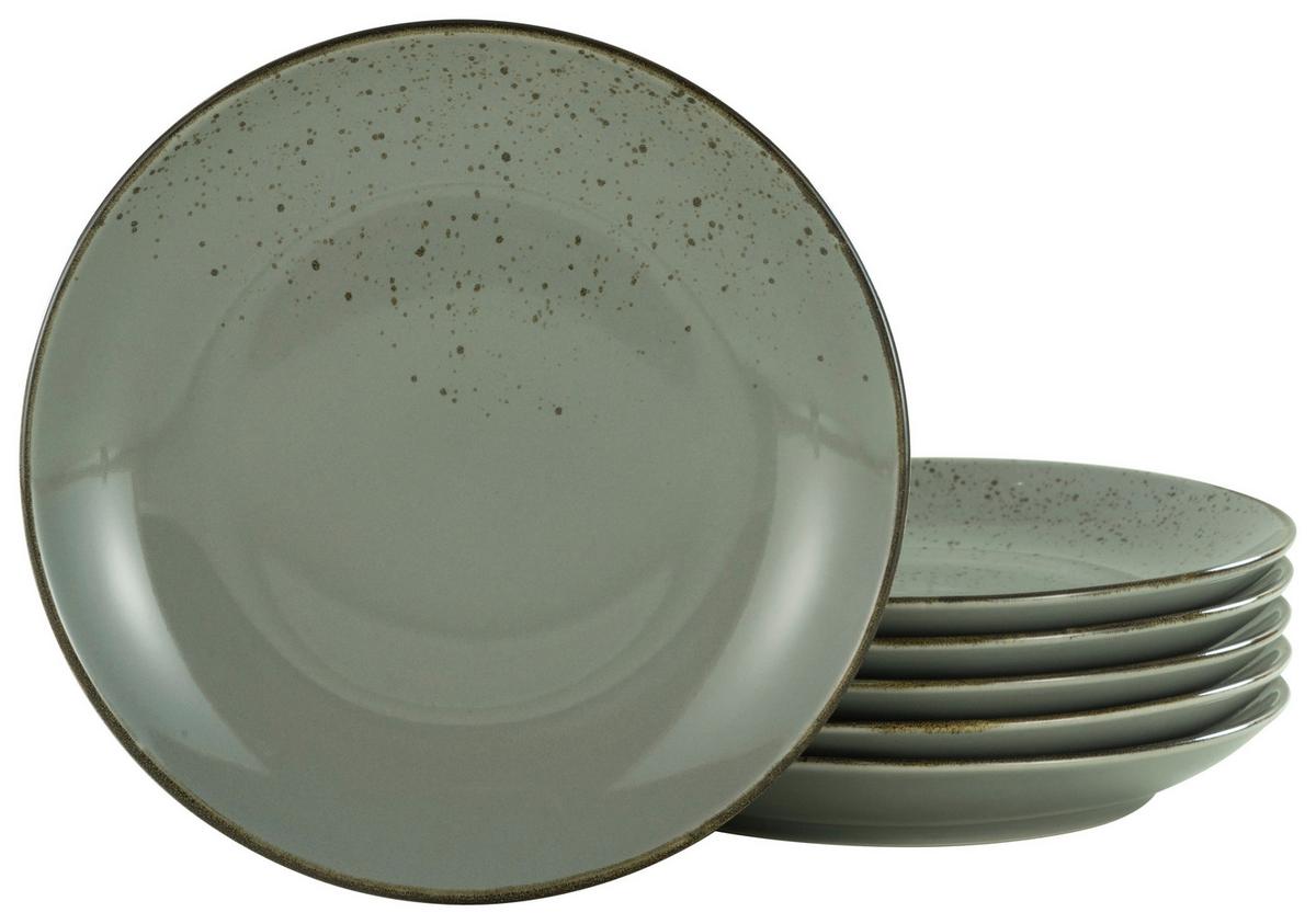 Set Krožnikov Stone, 6-Delni - siva, Trend, keramika (27cm) - Creatable