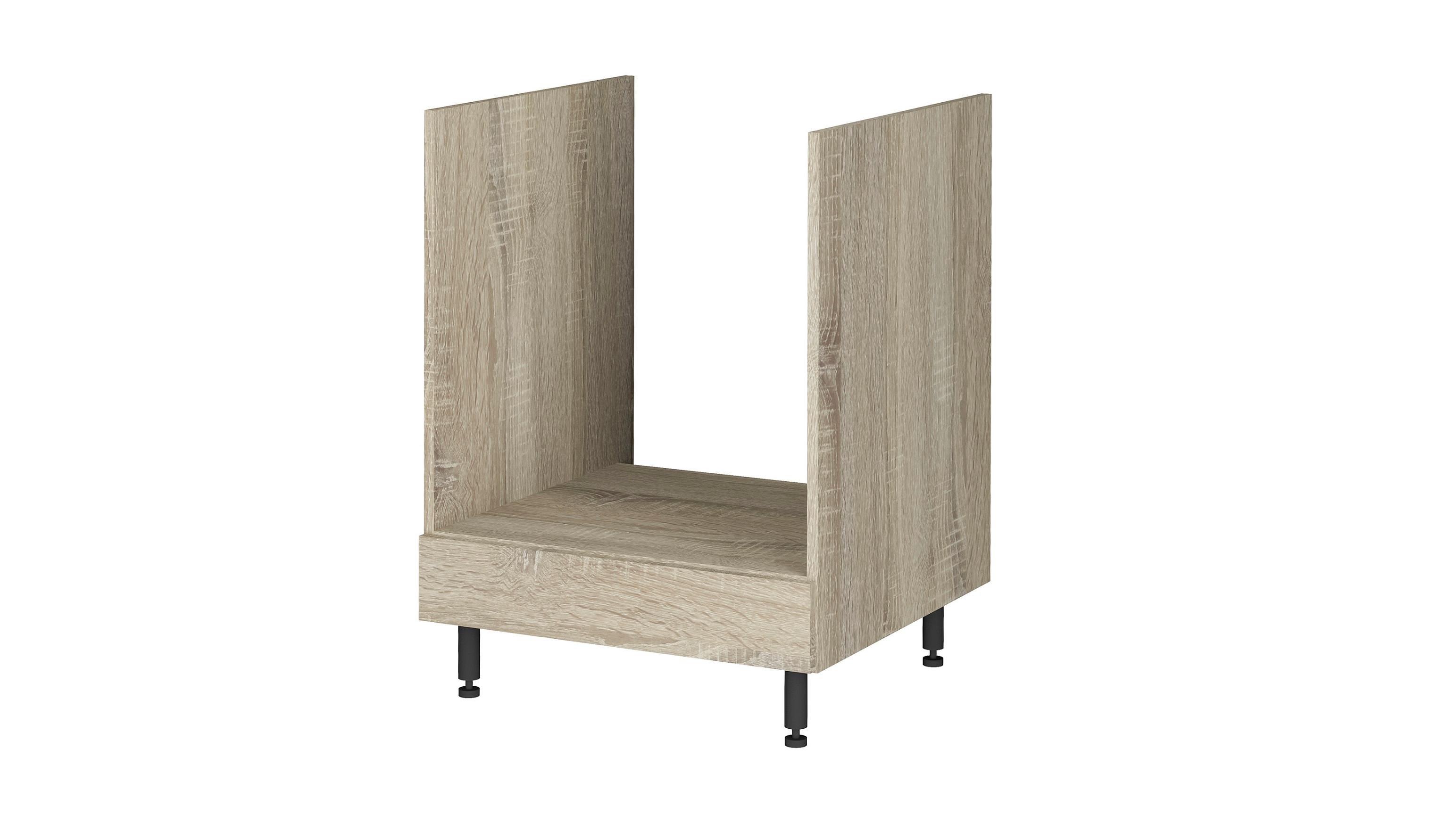 Element Za Ugradbeni Štednjak Corina - boje aluminija/hrast Sonoma, Moderno, drvni materijal/metal (60/82,4/58cm) - Based
