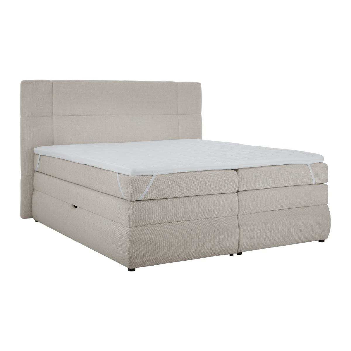 Boxspringbett Palace Beige ca. 160x200cm - Beige, KONVENTIONELL, Kunststoff/Textil (160/200cm) - Premium Living