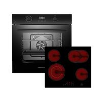 Set Pečice In Kuhalne Plošče Respekta - črna, Trend, kovina/steklo (59,5/59,5/56,5cm) - Respekta