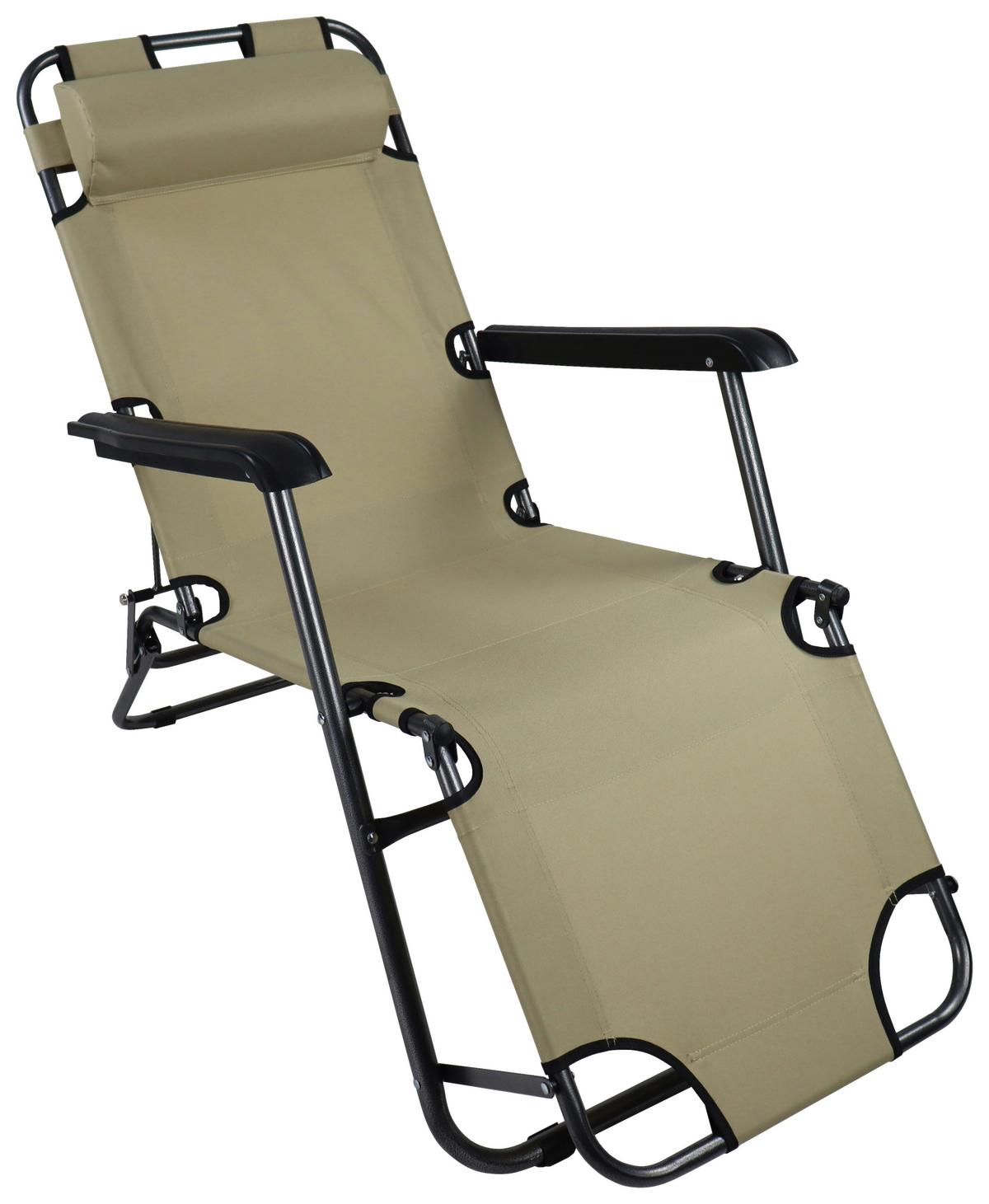 Vrtni Ležalnik Maltosa, Krem - krem barve, Moderno, kovina/umetna masa (60/27/153cm) - Ambia Garden